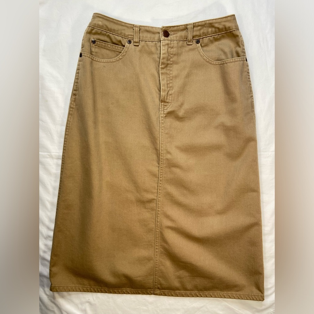 Calvin Klein Pencil Jean Skirt, Below the Knee Length, Vintage, Size 12‎